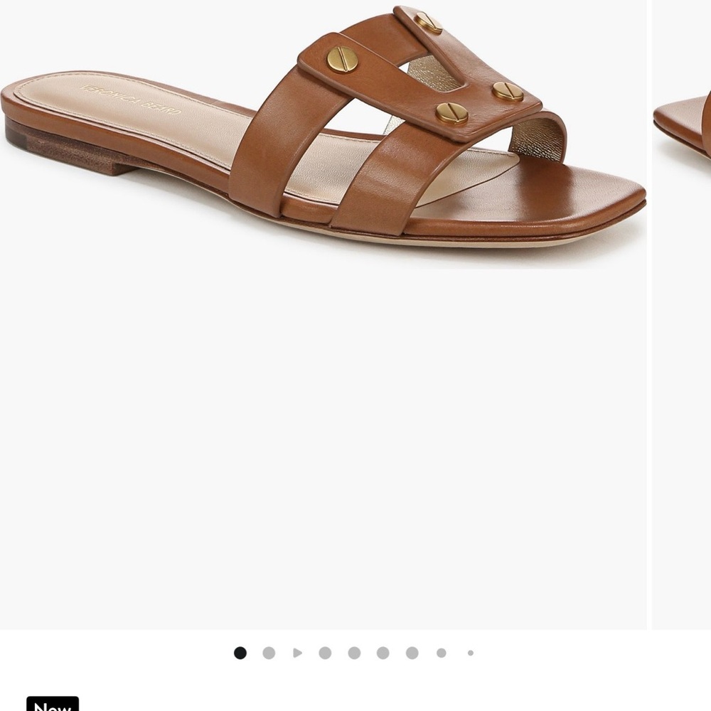 Veronica Beard Via Slide Sandals In Honey Size 8 Womens NWOB